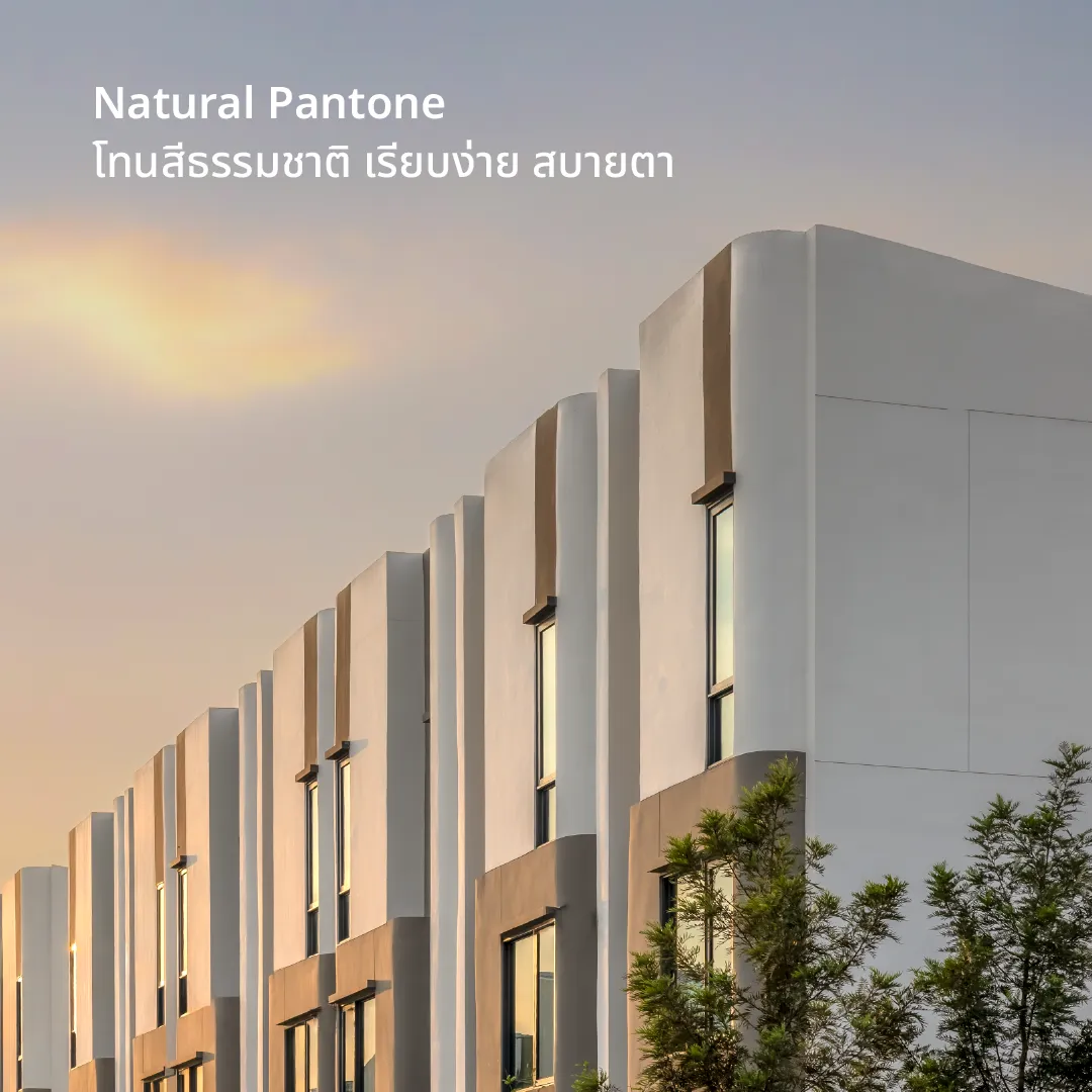 โทนสีธรรมชาติ และแสงแดดธรรมชาติ ทำให้มองแล้วสบายตา การเลือกใช้สีเอิร์ธโทนสบาย ๆ ที่รับกันกับแสงธรรมชาติที่ส่องเข้ามาในบ้าน ทำให้ทุกมุม ทุกด้าน ดูสว่าง ไม่อึดอัด อยู่แล้วรู้สึกเบาสบายตาเป็นบ้านที่อยู่ได้ทั้งวัน แบบไม่เบื่อ